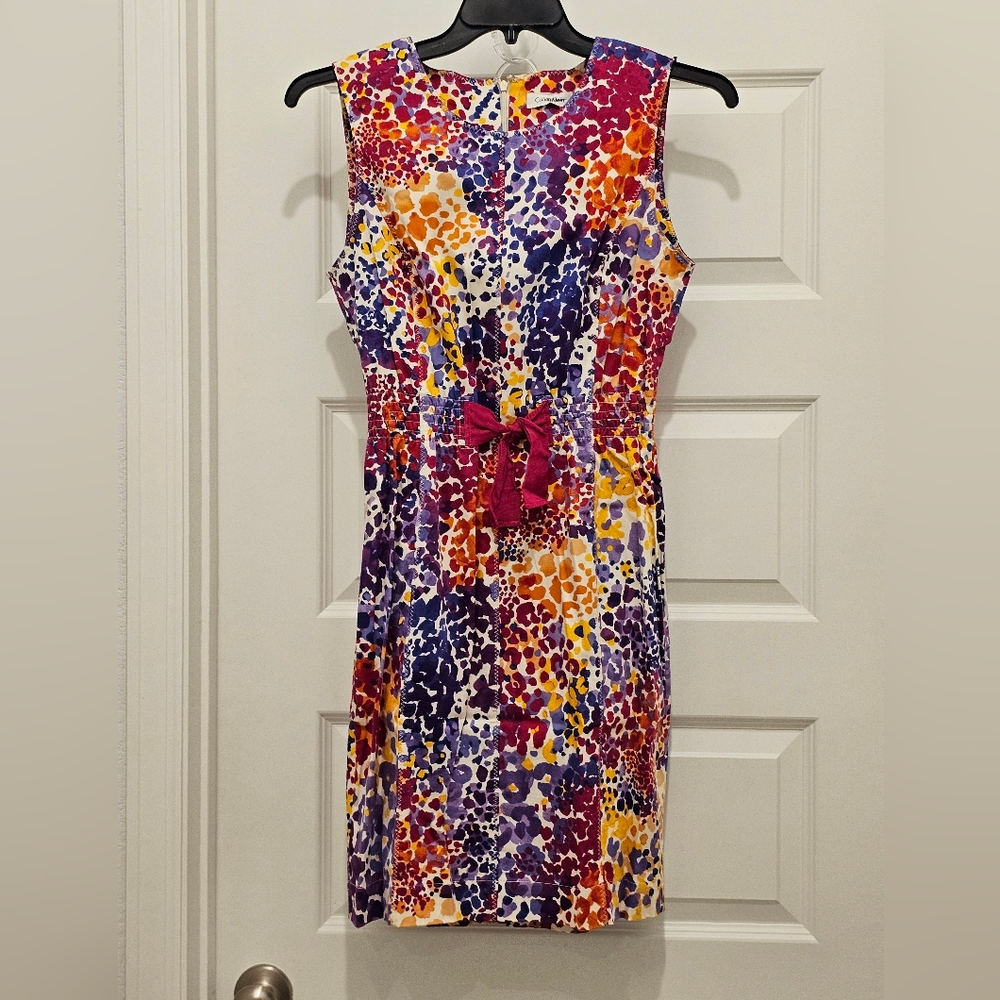 Calvin Klein Multi-color Sleeveless Dress, EUC, Size 10 - Picture 2 of 9